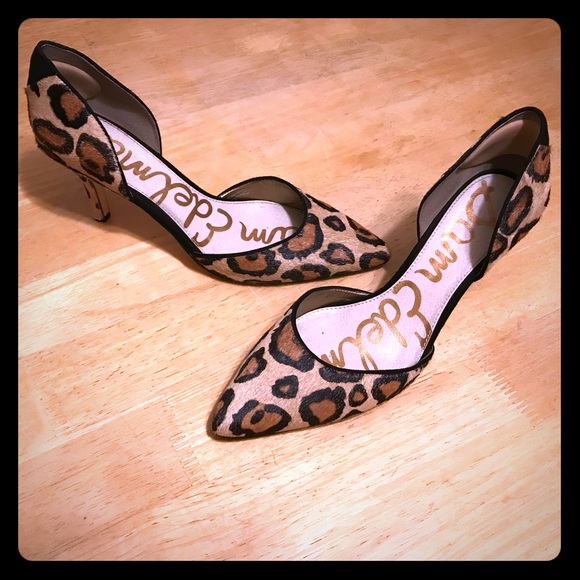 Sam Edelman Shoes - Sam Edelman ‘OPAL’ d’Orsay LEOPARD Heels SZ 8.5